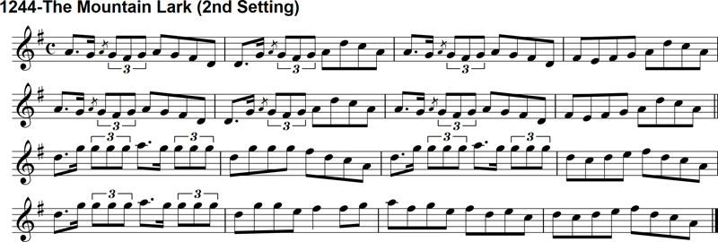 Reel: The Mountain Lark - 2nd Setting